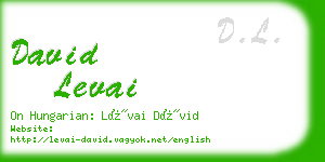 david levai business card